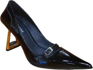 Jeffrey Campbell INFLUENCE Heels Black Patent Gold
