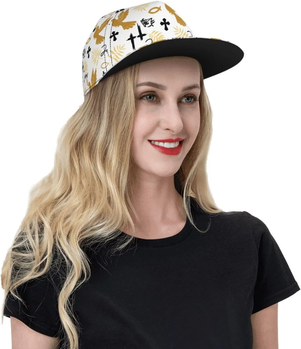 Jesus Baseball Cap for Men Adjustable Flat Bill Brim Cap for Travel Hiking and Outdoor Sports