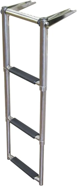 JIF Marine EQB3 Over Platform Telescoping Boat Ladder, 3-Step