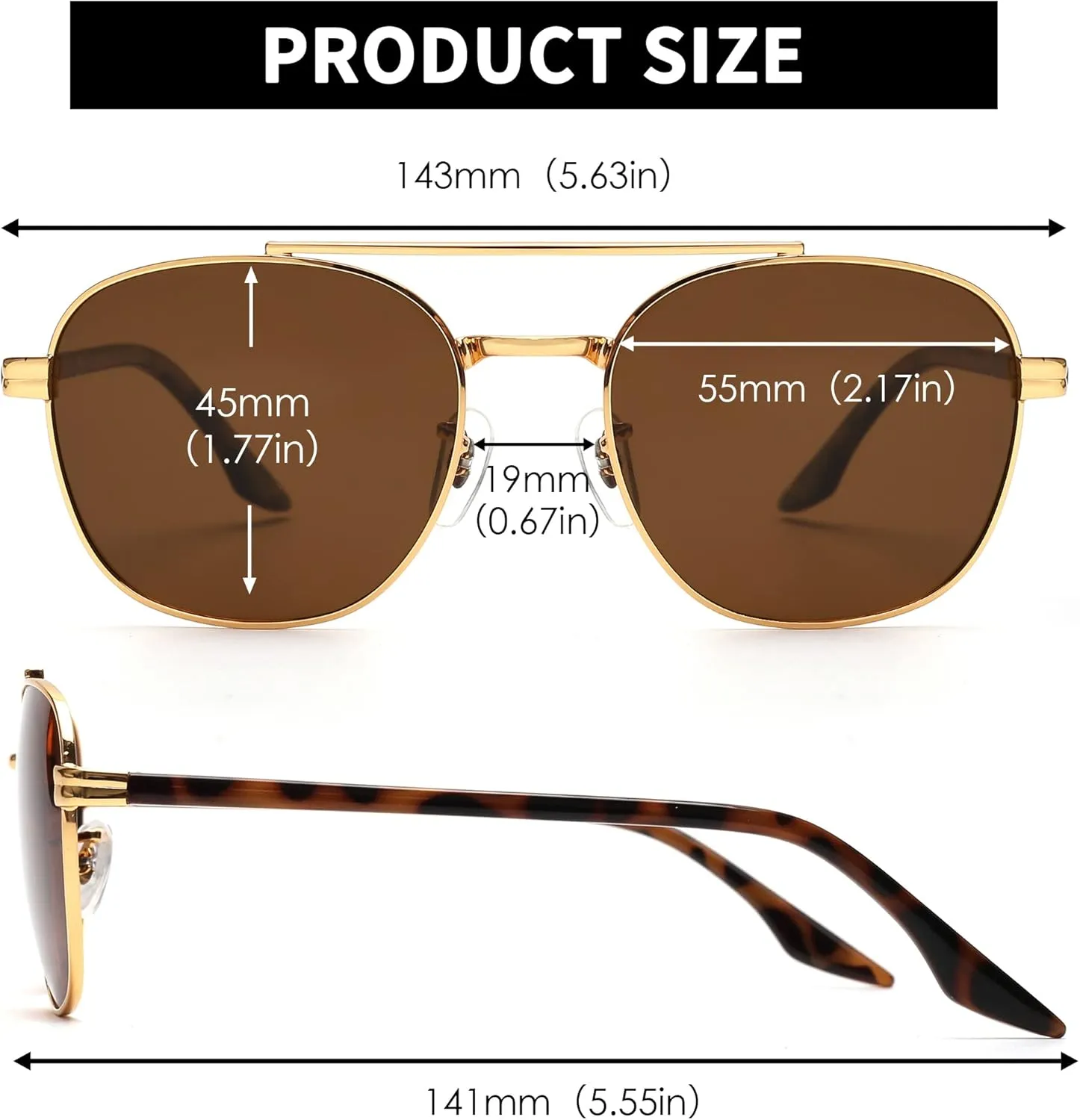 JIM HALO Retro Square Aviator Sunglasses Premium Glass Lens Flat Metal Eyewear Men Women
