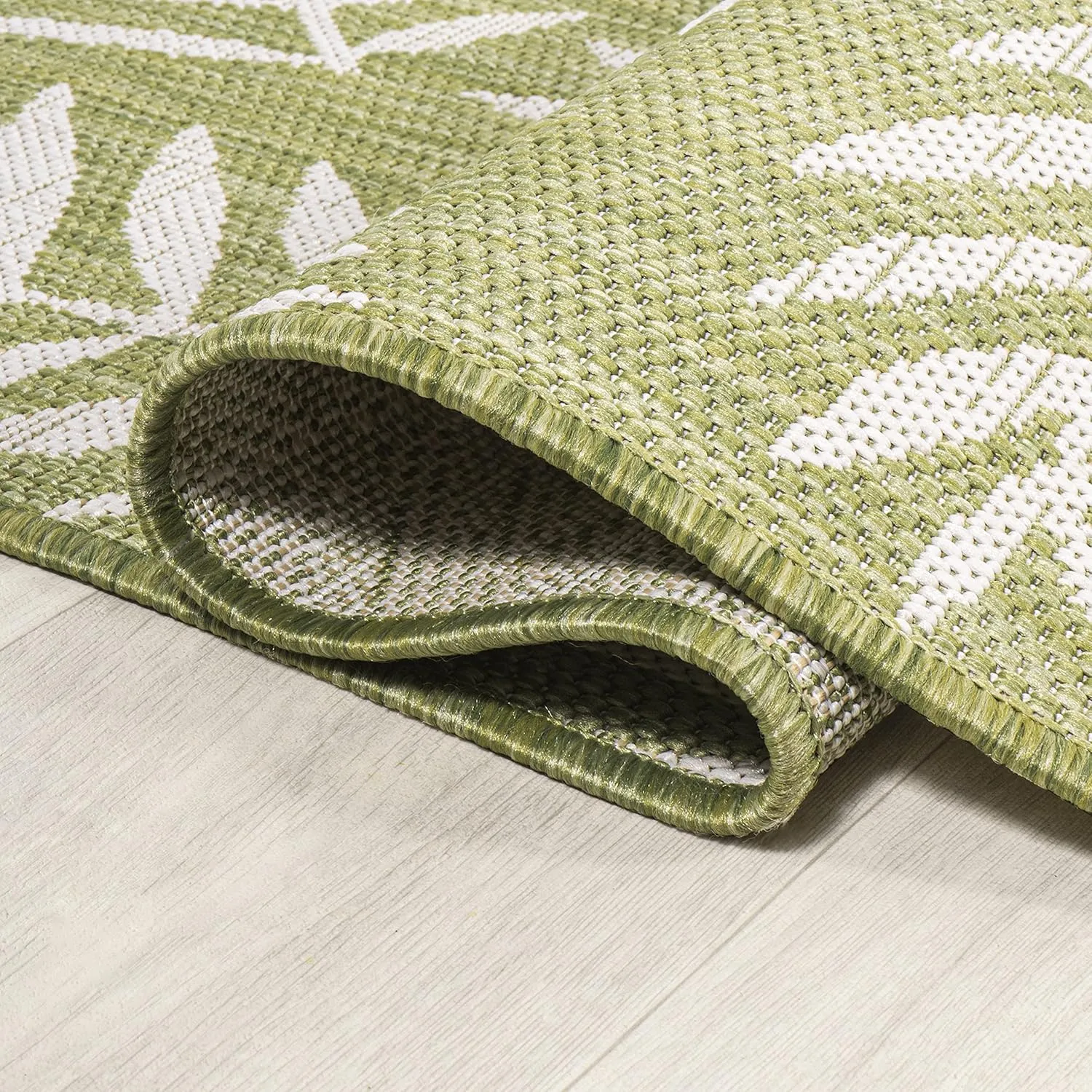 JONATHAN Y SMB119D-210 Nevis Palm Frond Indoor Outdoor Runner Rug, Coastal Casual Country Easy Cleaning,Bedroom,Kitchen,Backyard,Patio,Non Shedding 2 X 10, Green/Cream