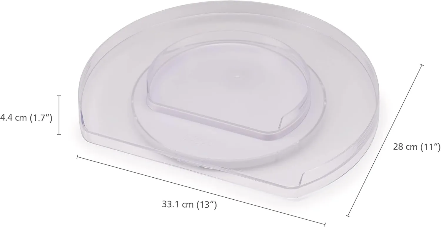 Joseph Joseph FridgeStore - Lazy Susan, Tiered Rotating Fridge Organizer Turntable, Clear/Blue