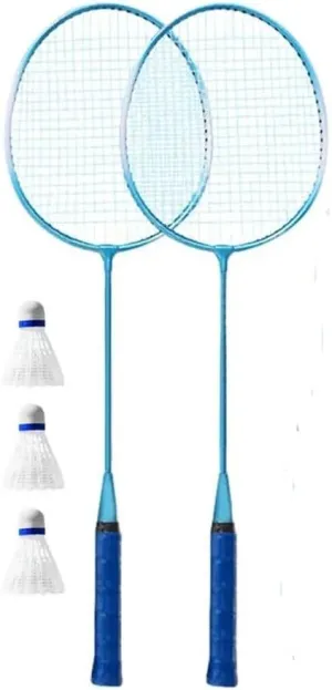 JSEIAJB Cushion Handle Gift Badminton Racket Set Shock Absorbing Badminton Ball