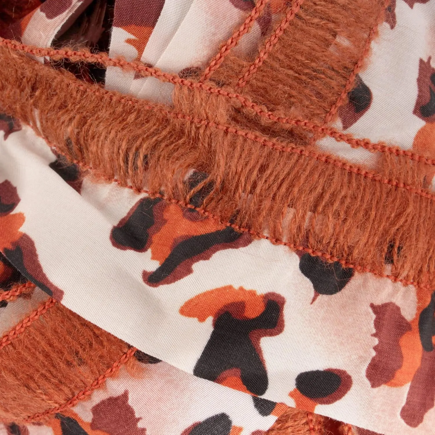 JubileeYarn 100g/Skein Ruffle Chiffon Ribbon Yarn - Persian Orange - 2 Skeins