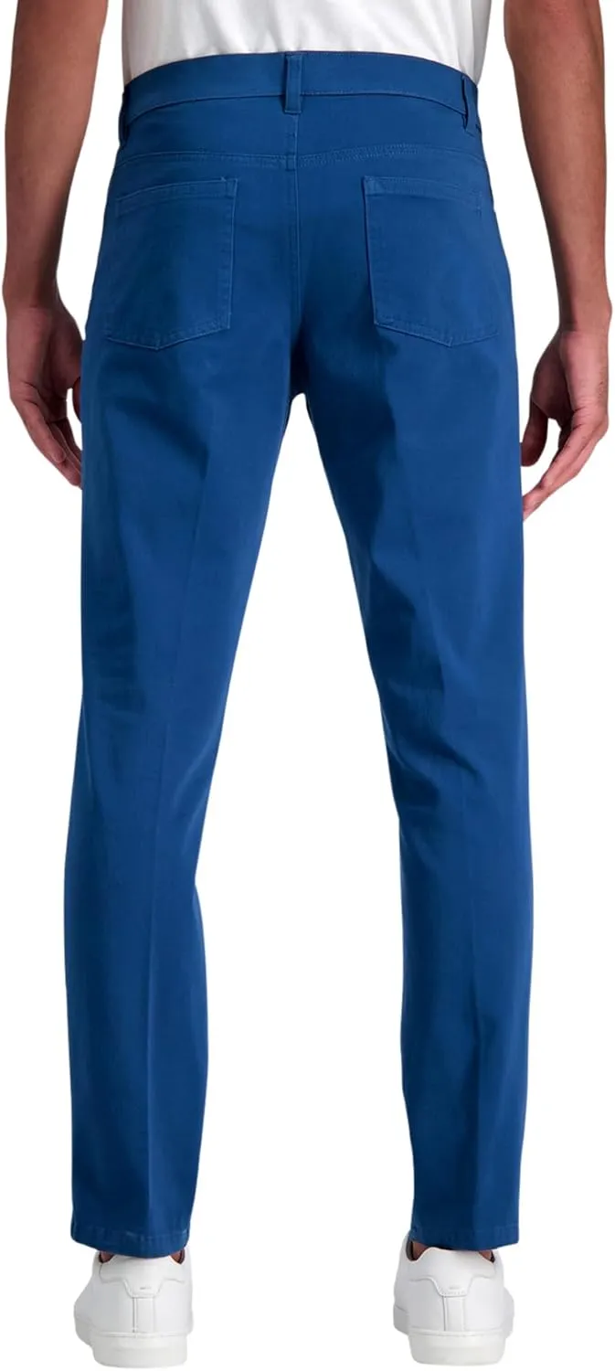 Kenneth Cole Men's Flex Waist Slim Fit 5 Pocket Casual Pant-Regular and Big and Tall