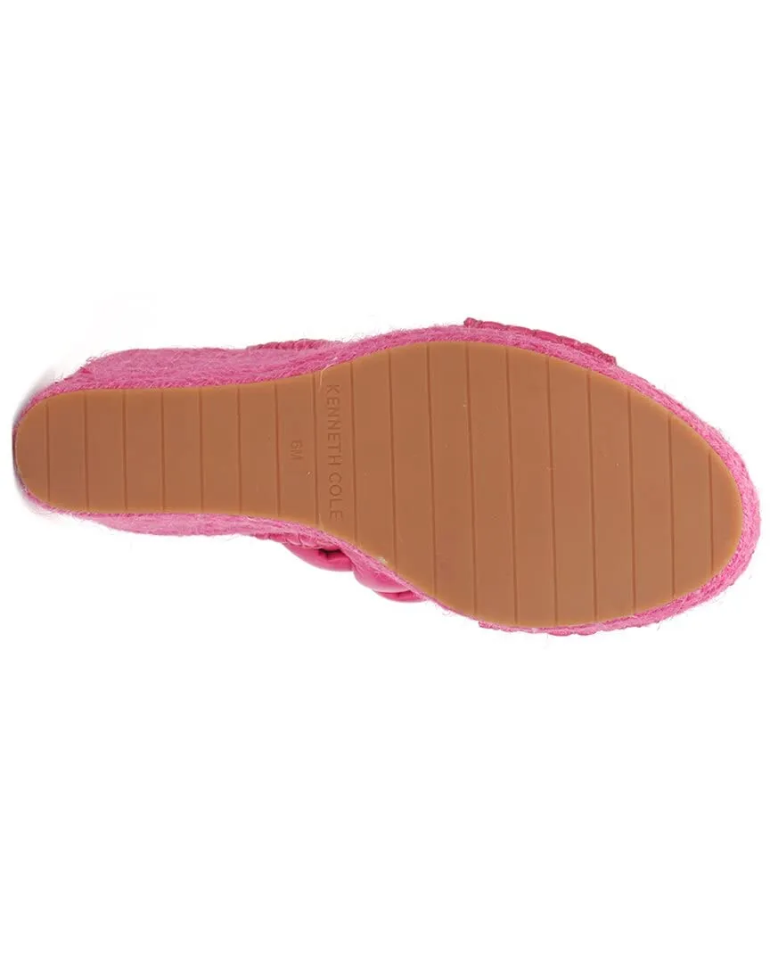 Kenneth Cole Women's Women's Olivia Braid Wedge Sandal Loafer, Beet, 9