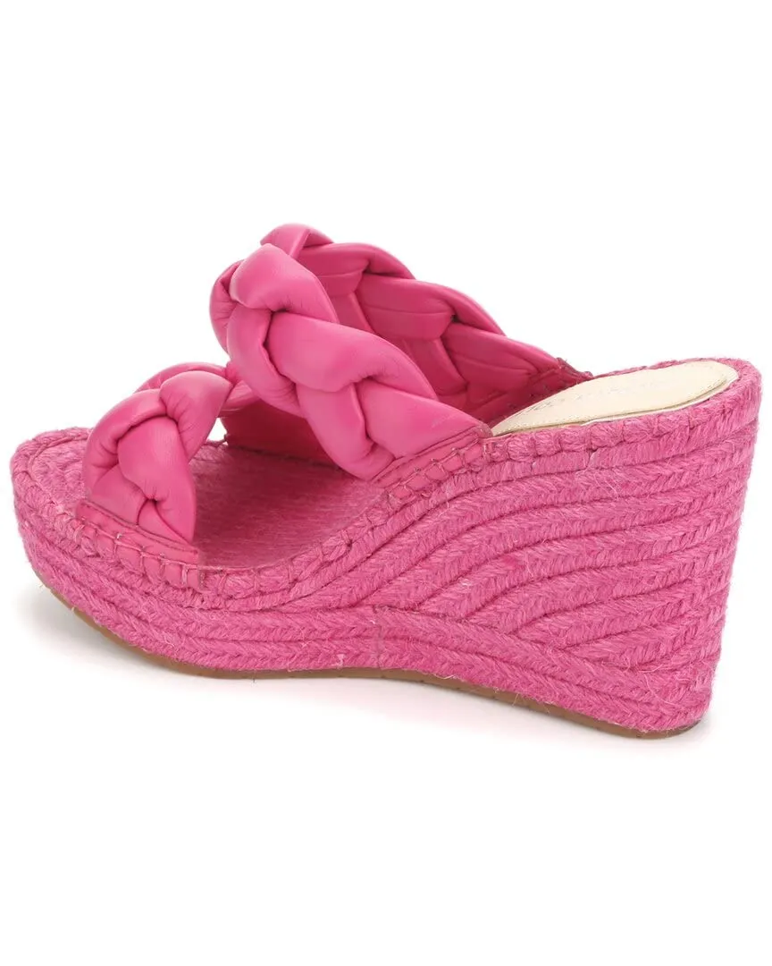 Kenneth Cole Women's Women's Olivia Braid Wedge Sandal Loafer, Beet, 9