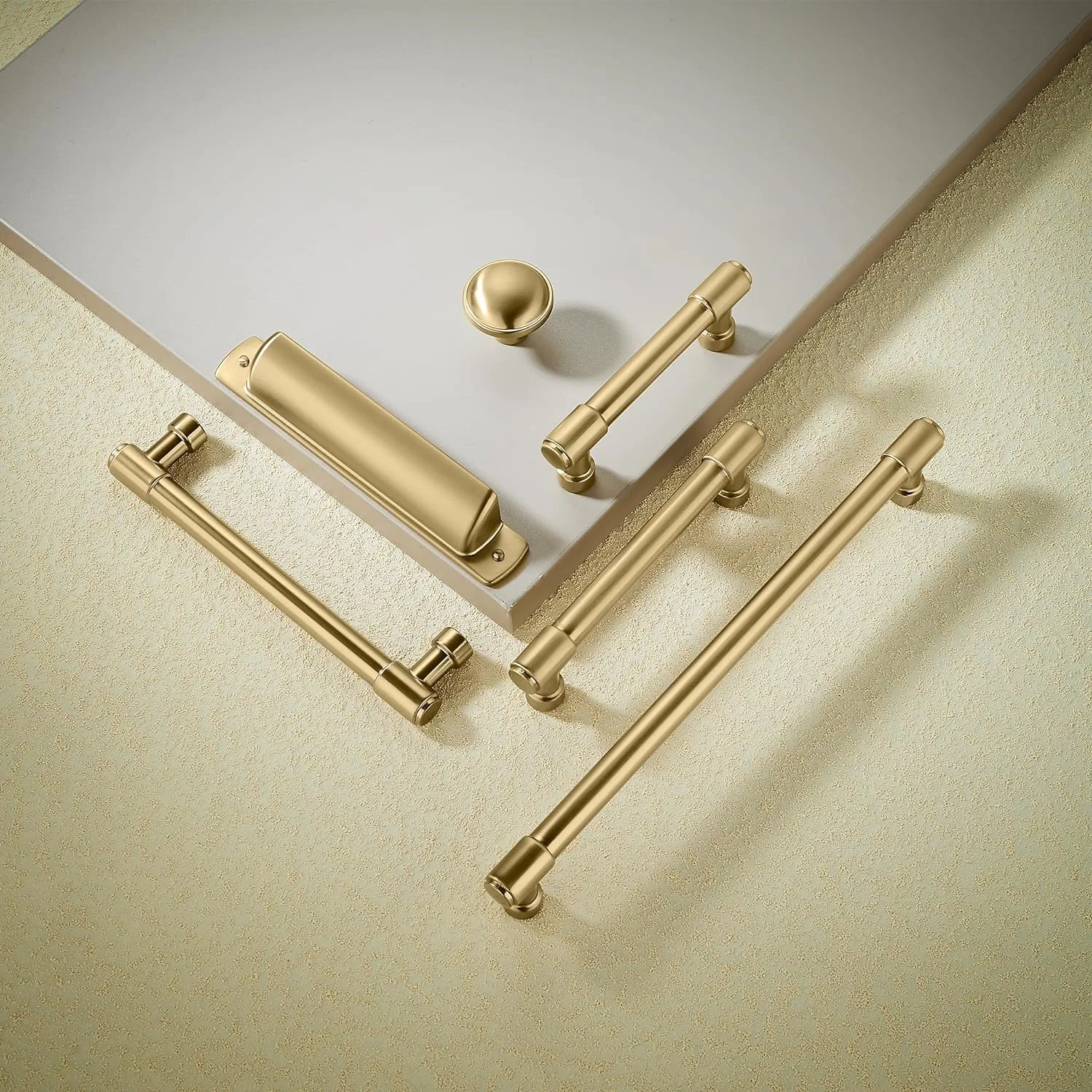 khtumeware 6 Pack 12 Inch(305mm) Champagne Bronze Cabinet Pulls Brushed Brass Kitchen Cabinet Handles Extra Long Gold Cabinet Pulls Kitchen Cabinet Hardware for Cupboard Drawer Pulls Dresser Handle
