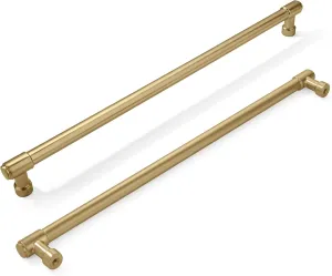 khtumeware 6 Pack 12 Inch(305mm) Champagne Bronze Cabinet Pulls Brushed Brass Kitchen Cabinet Handles Extra Long Gold Cabinet Pulls Kitchen Cabinet Hardware for Cupboard Drawer Pulls Dresser Handle