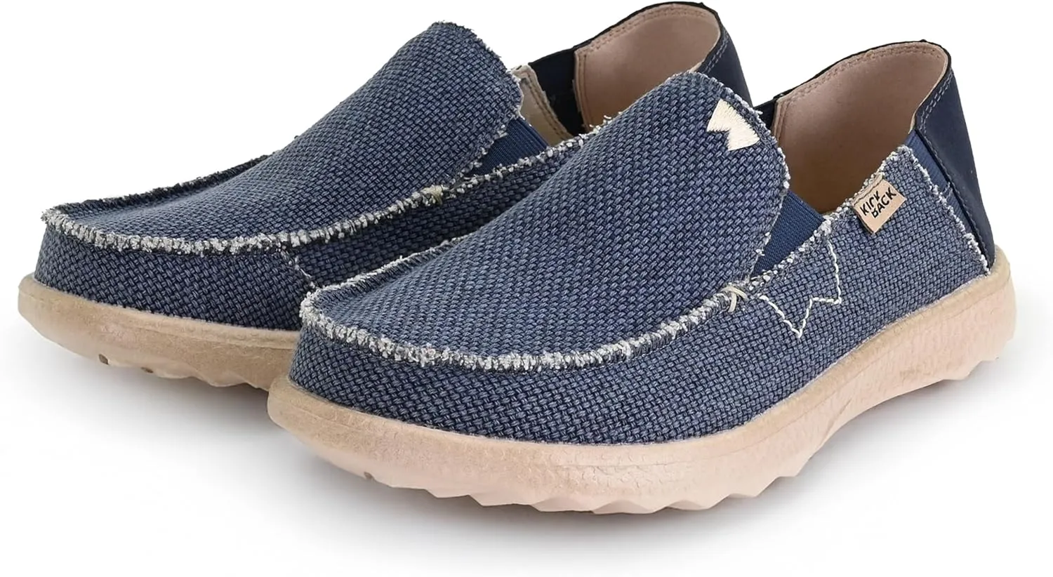 Kickback Couch 2.0 - Men's Grey Canvas Loafers - Lightweight Slip On Casual Shoes - All Day Comfort - Convertible Mule/Slider Design