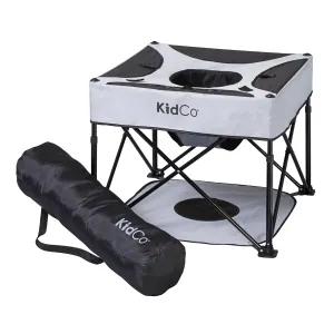 KidCo - GoPod Adjustable Height Travel Activity Seat with Floor Mat, Portable Baby Chair, Baby Activity Center (Midnight)