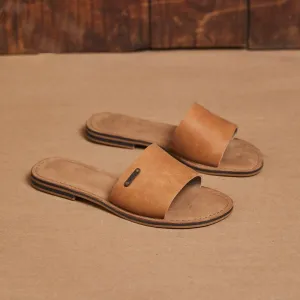 Kingsley Heath Mule Sandal Tan/Brass/Tan