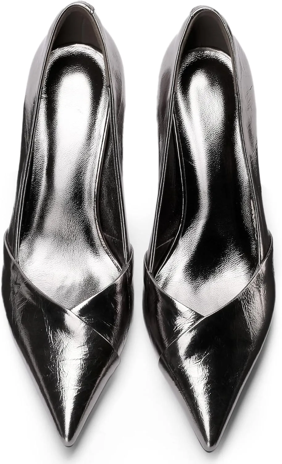 Kitten Heels High Heels for Women Pointed Toe Pumps Closed Toe Dressy Comfortable Sexy Elegantes Wedding Slip On Formal Prom Sparkly 2 Inch Pump