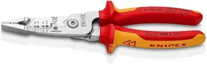 KNIPEX 13 76 200 ME Multifunction Electrician's Pliers Metric Model Insulated with Multi-Component Cases, VDE Tested Chrome-Plated 200 mm