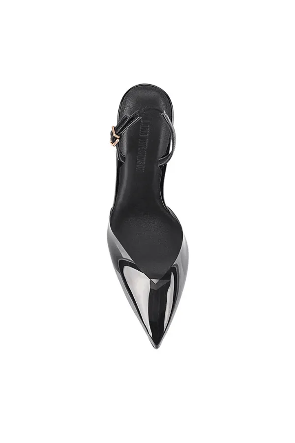 Kristen Pump Vinylite & Black Patent Leather
