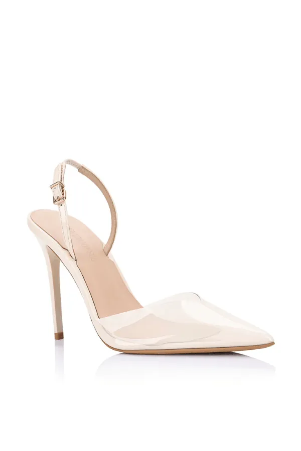Kristen Pump Vinylite & Ivory Patent Leather