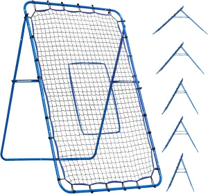 Lacrosse Baseball Rebounder Net, Volleyball Softball Rebounder Pitch Back Net with 2 x 6-Angle Quick Adjustments, Easy Quick Setup, Ideal for Softball,Soccer and Sport Training
