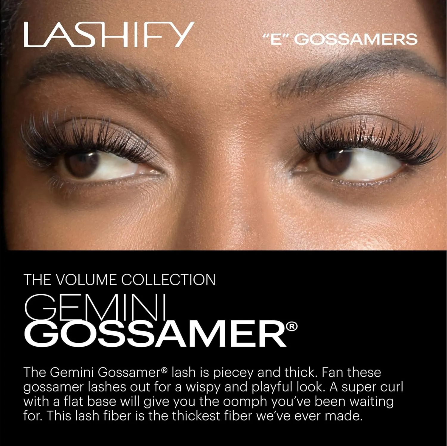 Lashify Gemini 10mm Gossamer Lashes in Minx Color, Easy DIY False Lashes for a Voluminous, Wispy and Playful Look