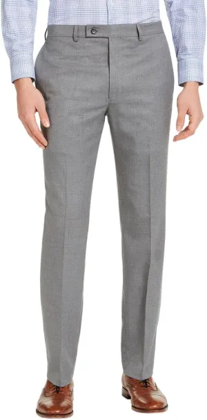 Lauren Ralph Lauren Mens Classic-Fit Flat-Front Dress Pants 42W x 32L Grey