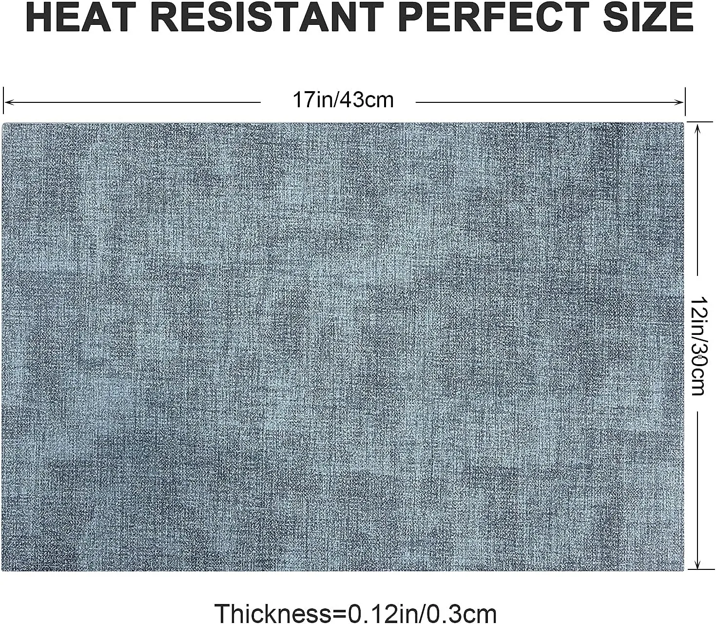 Leather Heat Resistant Placemats Set of 6 Waterproof Wipeable Washable PU Table Mats,Easy to Clean Anti-Slip Place Mats (Blue, 6)