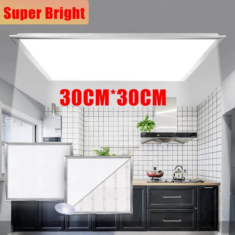 LED Panel Light, 220V, Ultra-Thin Square Ceiling Light, 300x300mm Surface-Mounted Flat LED Light