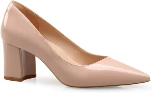 LEHOOR Women Pointed Toe Pumps Block Heel Closed Toe Sandals Mid Heel Casual Dress Shoes Classic Bridal Pumps Fashion