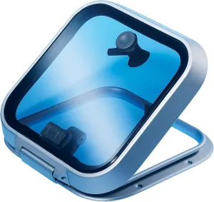 Lewmar Flange Base Ocean Boat Hatch - Size 60, Corrosion-Resistant Anodized Aluminum Frame, CE-Certified, Acrylic Lens, Friction Levers Open in All Positions Up to 90 Degrees