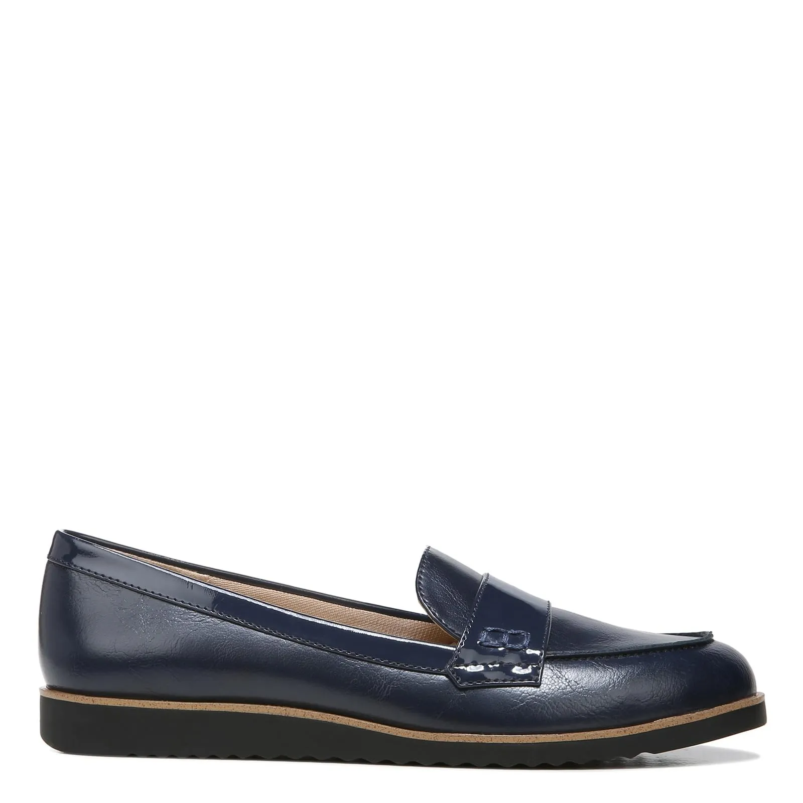 LifeStride Womens Zee Loafer, Navy Shiny, 10 US