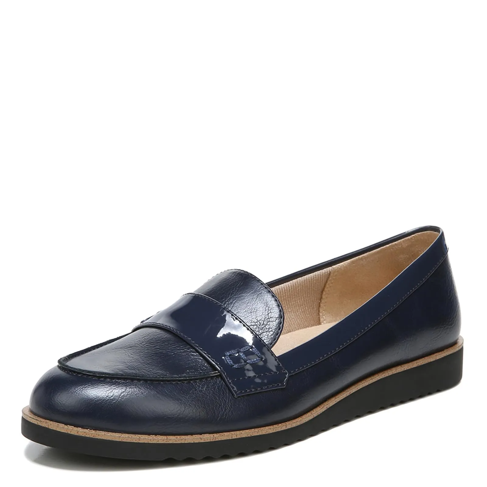 LifeStride Womens Zee Loafer, Navy Shiny, 10 US