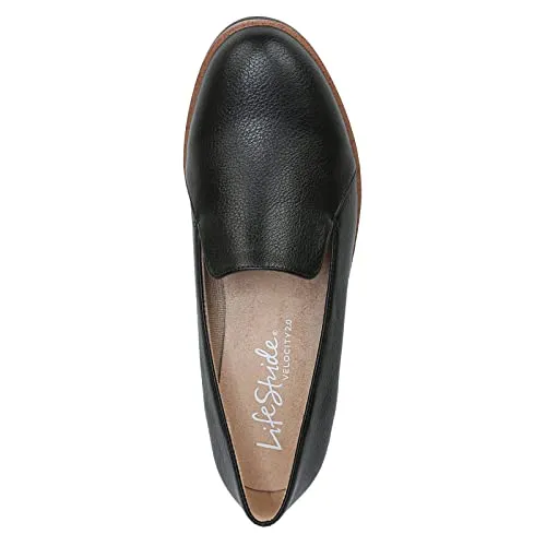 LifeStride Womens Zendaya Loafer, Black, 7.5 US