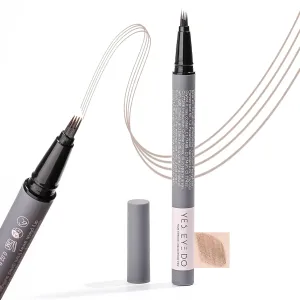 Light Gray Eyebrow Pencil for Older Women, Grey Eyebrow Pen with 4-Prong Precision Tip- Achieving Natural, Hair-Like Strokes, Create Long-Lasting Defined Brows YES.EYE DO (Grey Mist-Light Gray)