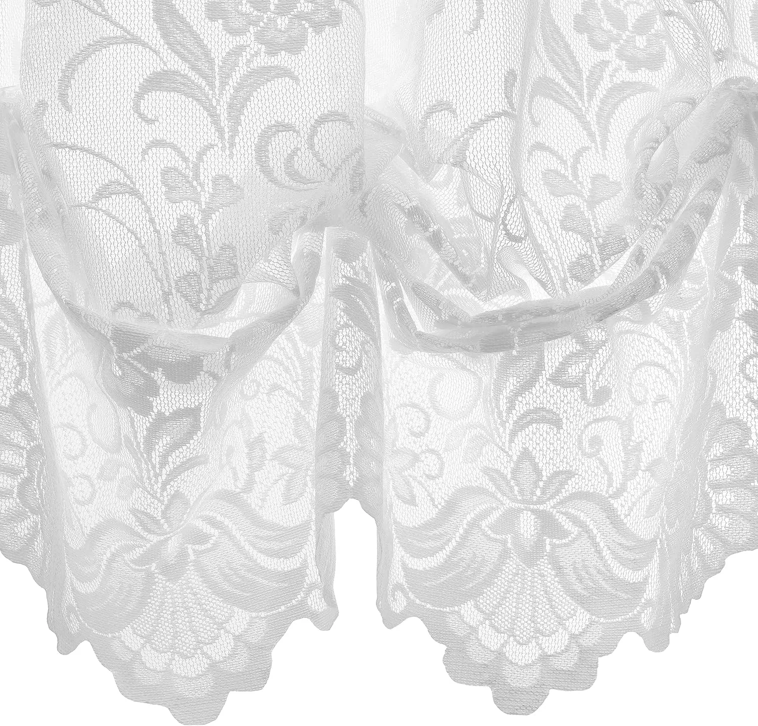 Limoges Sheer Rod Pocket Balloon Curtain 55 x 63 in White