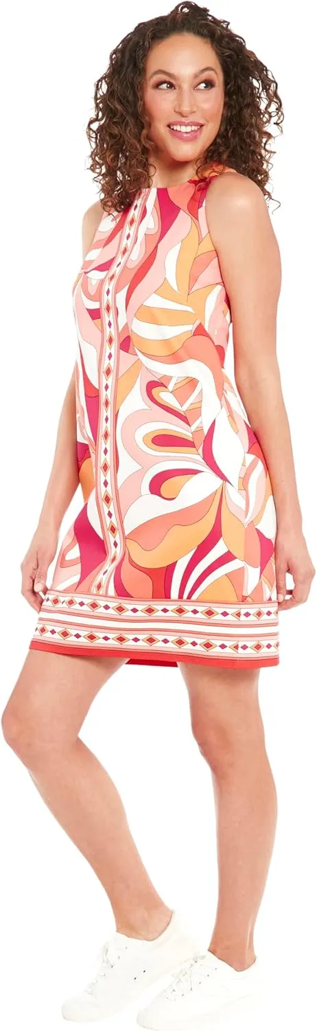 London Times Women's Petite Sleeveless Shift Dress