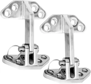 Long Reach Stainless Hatch Hinge, Heavy Duty Marine Grade 316 Steel With Removable Pin - Ship RV Accessories, Yacht Hardware (2PCS)