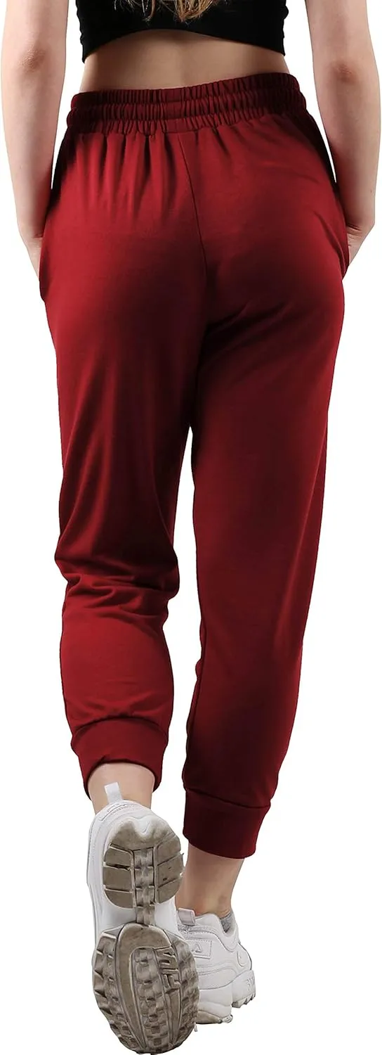 Ma Croix Women's Light Weight Drawstring Training Sport Jogger Pants French Terry Cotton Blend Casual Sweatpants