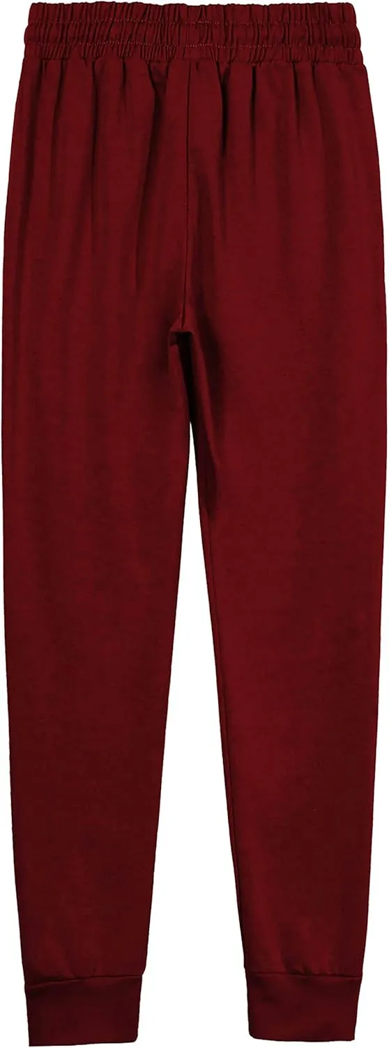 Ma Croix Women's Light Weight Drawstring Training Sport Jogger Pants French Terry Cotton Blend Casual Sweatpants