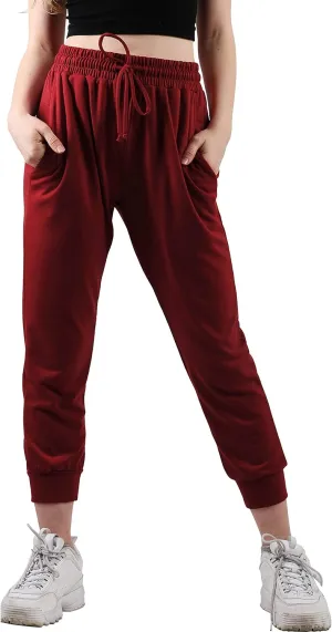 Ma Croix Women's Light Weight Drawstring Training Sport Jogger Pants French Terry Cotton Blend Casual Sweatpants