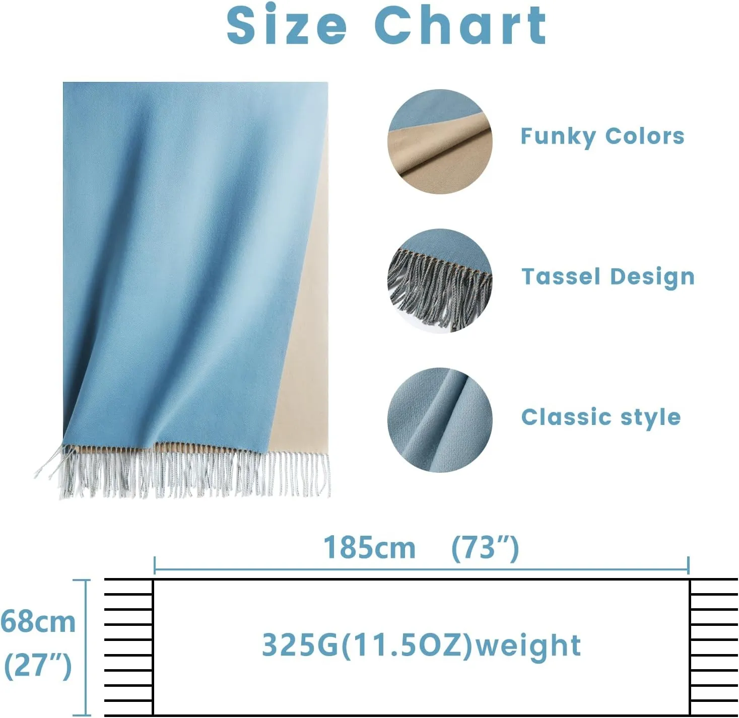 maamgic Womens Scarf Large Pashmina Shawls and Wraps Light Blanket Scarf for Evening Dress Warm Daily Travel Office