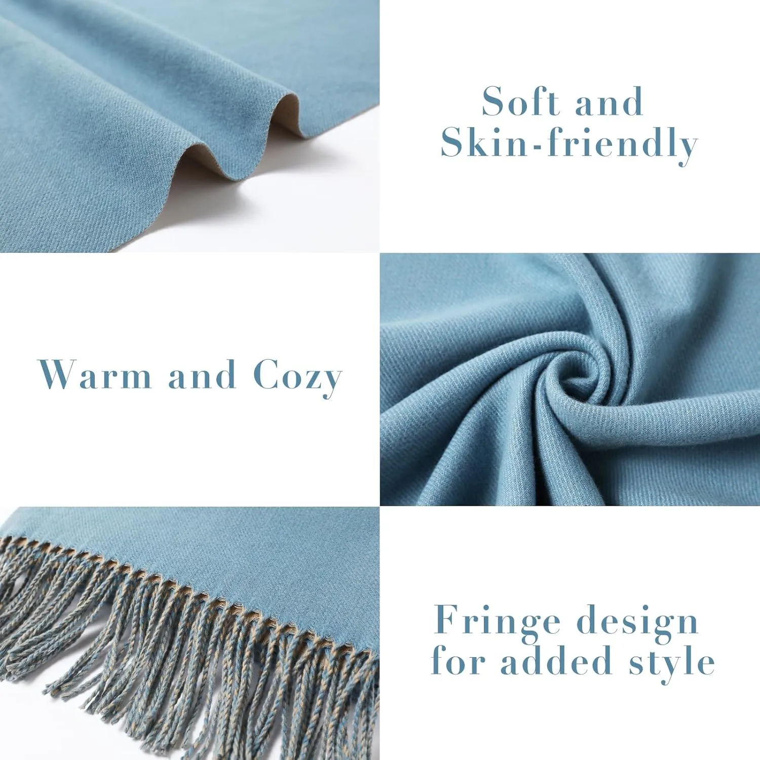 maamgic Womens Scarf Large Pashmina Shawls and Wraps Light Blanket Scarf for Evening Dress Warm Daily Travel Office