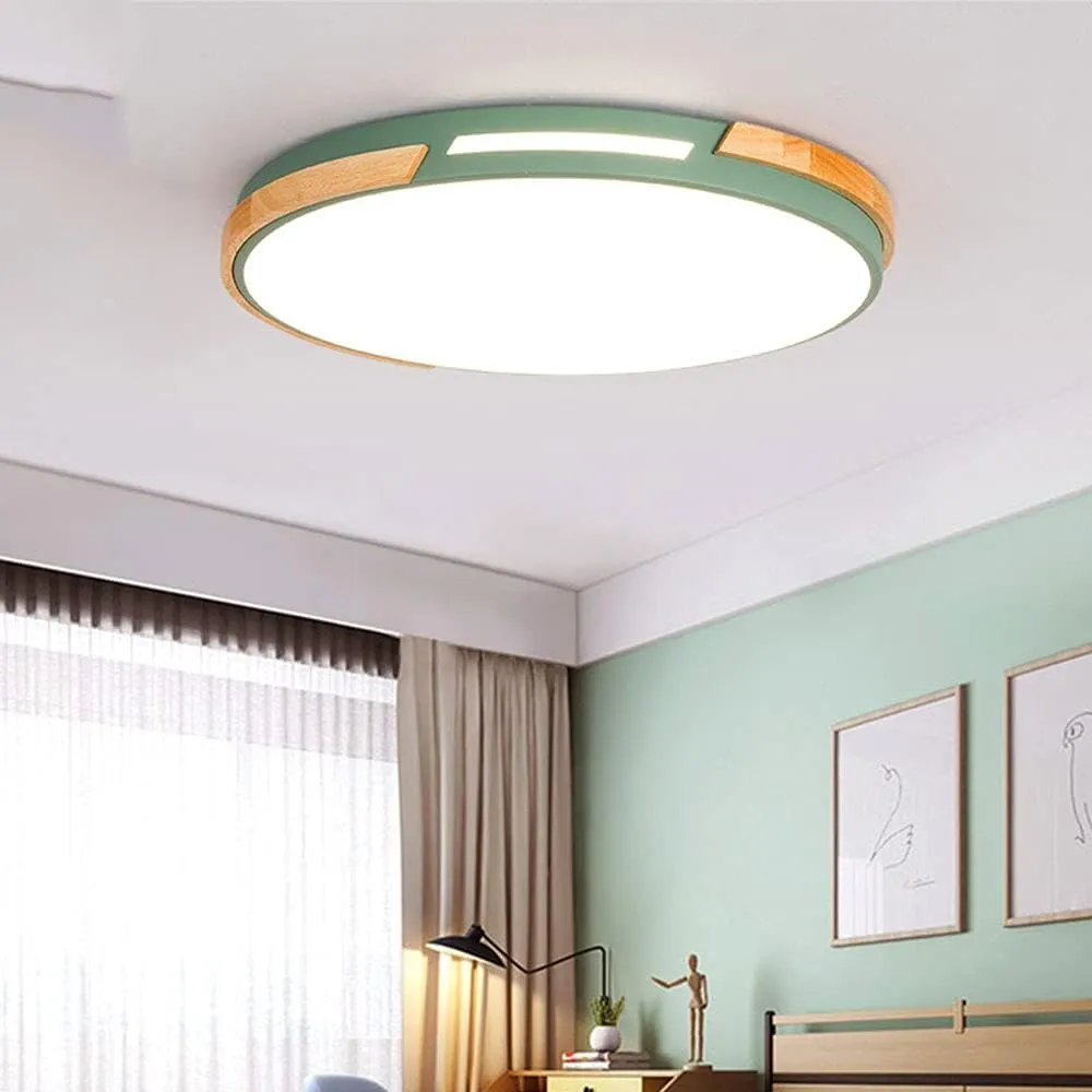 Macaron Ceiling Light LED Ceiling Lamp Modern Minimalist Living Room Flat Lamp Three Color Temperature in One (3000k/4000k/6500k) Easy to Install Lighting Fixture Bedroom, Study, Living Room