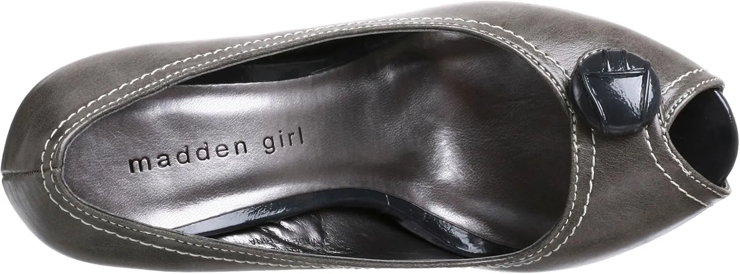 Madden Girl Women's Finallyy Open Toe Pump