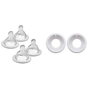MAM Bottle Nipples Mixed Flow Pack Level 0 & 1 with Anti Colic Valve Replacements for MAM Easy Start Bottles, 4 Pack