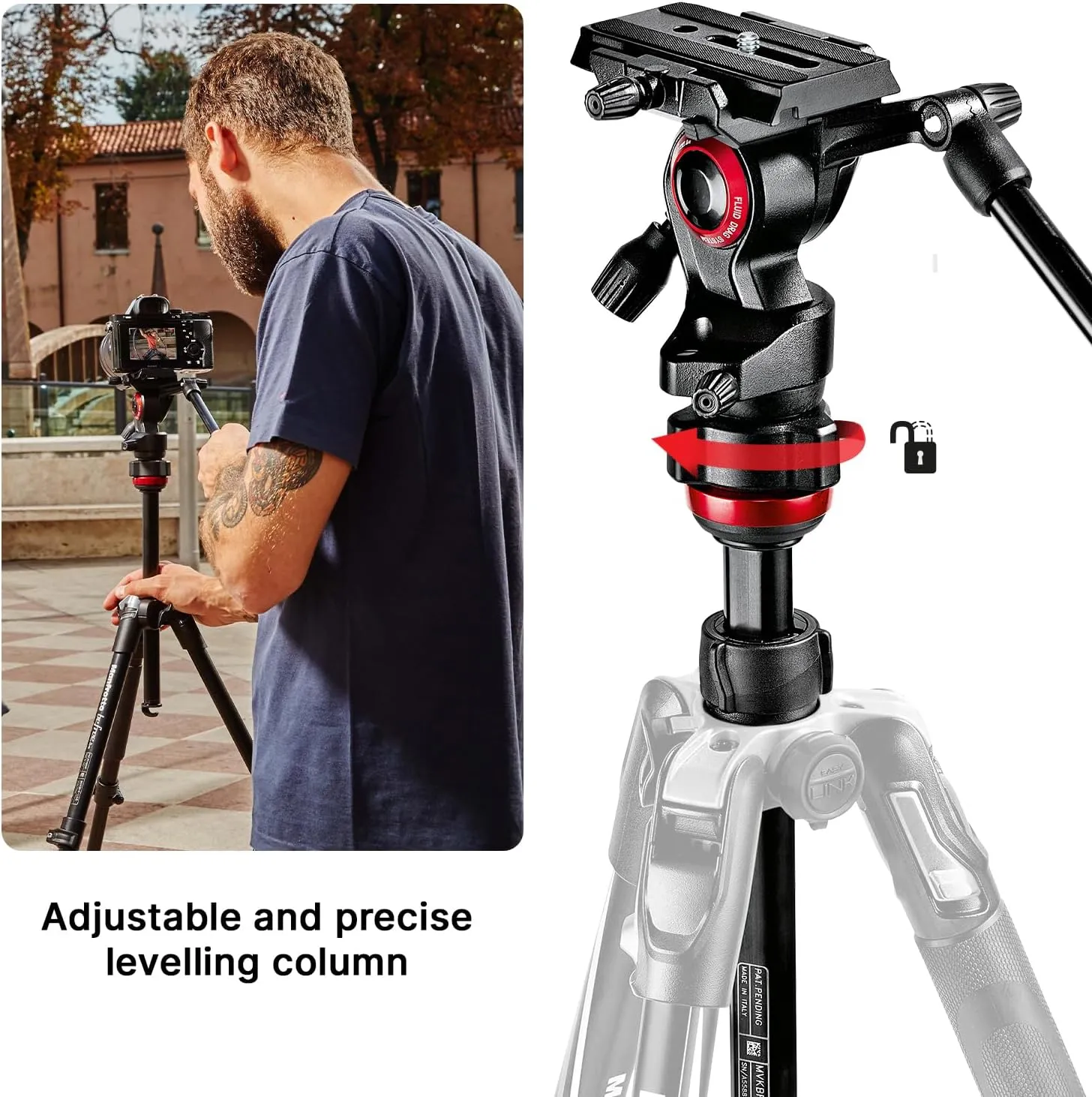 Manfrotto Befree Travel, Light Weight, Fluid Drag System Professional Video Tripod, Black (MVKBFRL-LIVEUS)