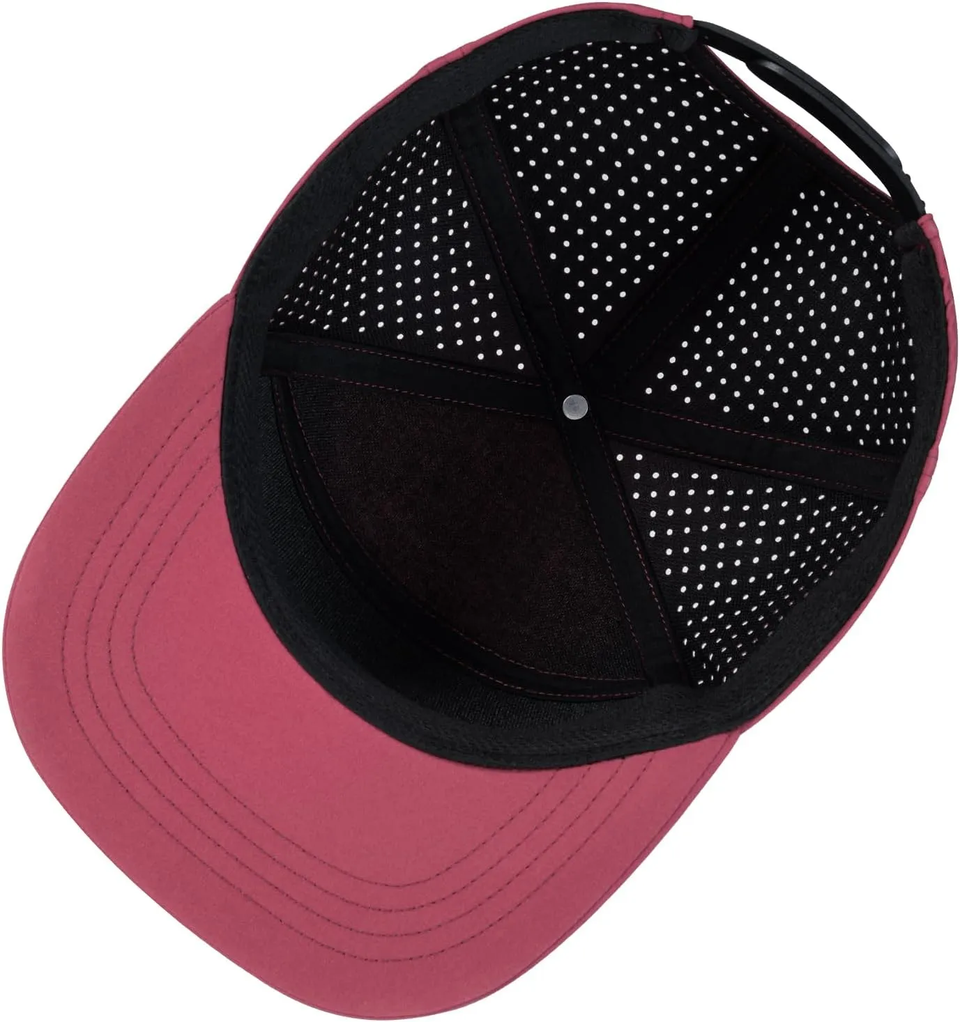 Men Flat Brim Adjustable Performance Hat Snapback Laser Perforated Baseball Cap
