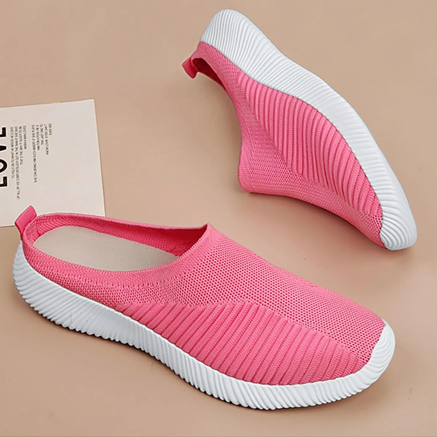 Mens Slippers with Arch Support Casual Mules Non Slip Work Shoes Women Casual Brown Casual Shoes Fashion Sneakers 2025 Slip On Tennis Shoe Trainers Shoe