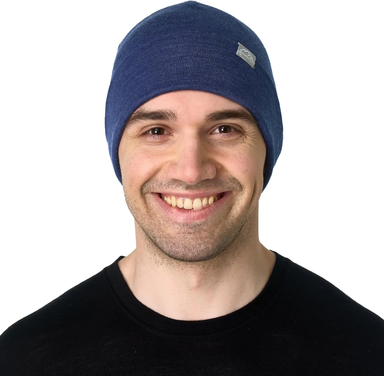 Merino Wool Beanie Men and Women – Cuff Merino Wool Hats for Men and Women - Unisex Adult Beanie Hat and Socks