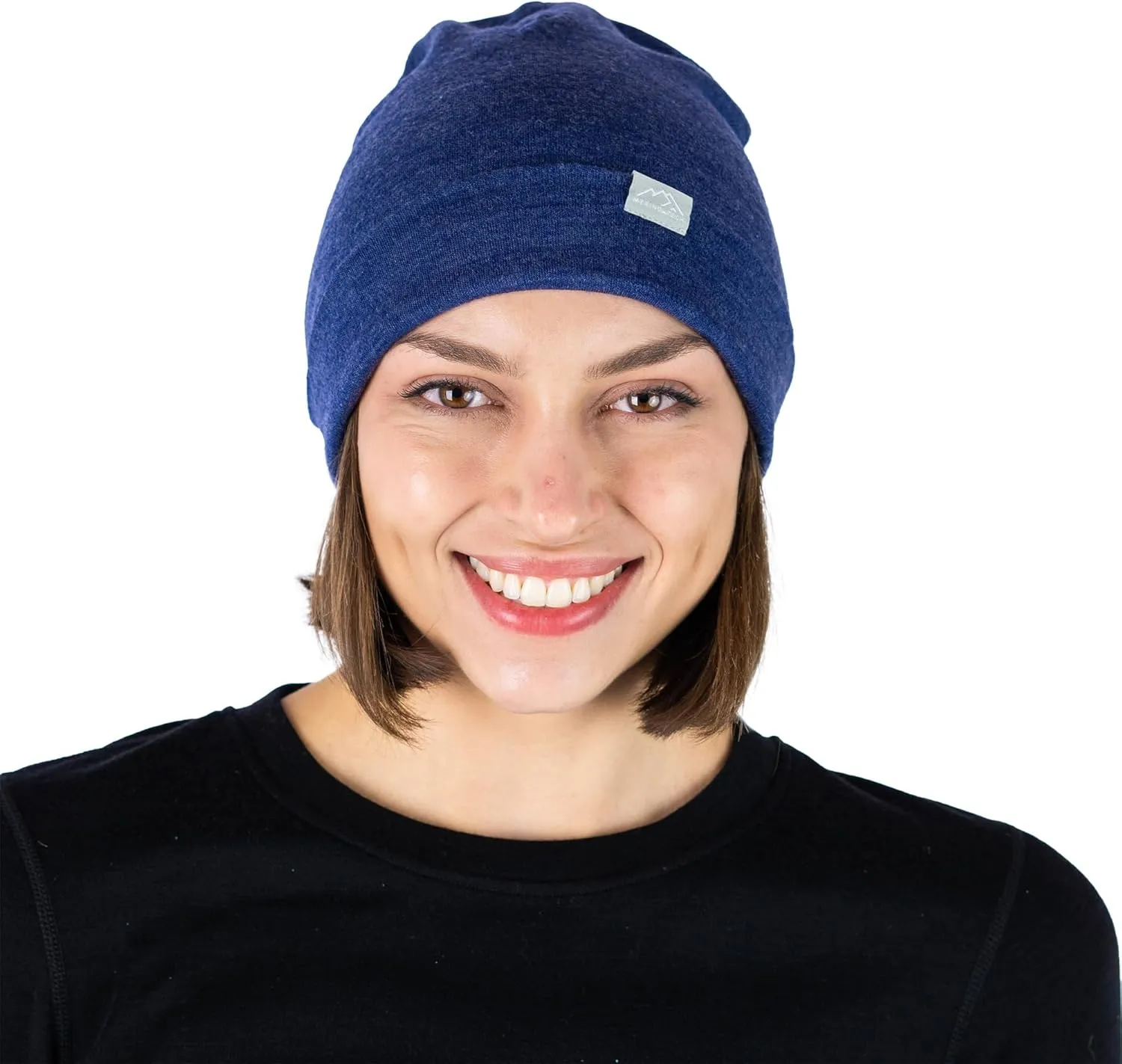 Merino Wool Beanie Men and Women – Cuff Merino Wool Hats for Men and Women - Unisex Adult Beanie Hat and Socks