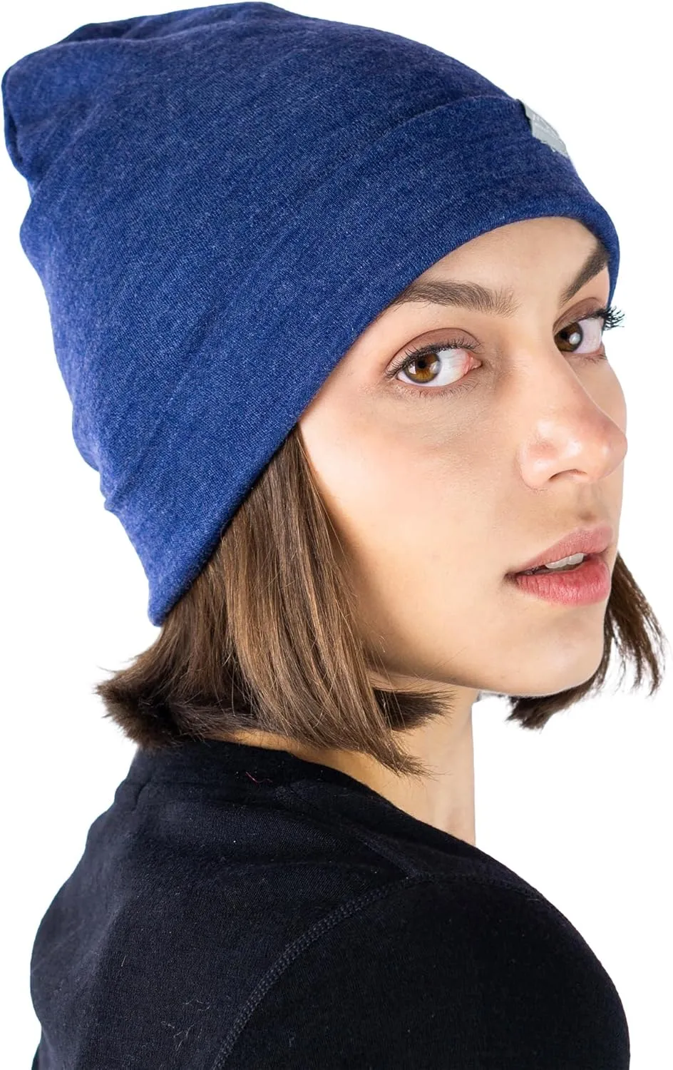 Merino Wool Beanie Men and Women – Cuff Merino Wool Hats for Men and Women - Unisex Adult Beanie Hat and Socks