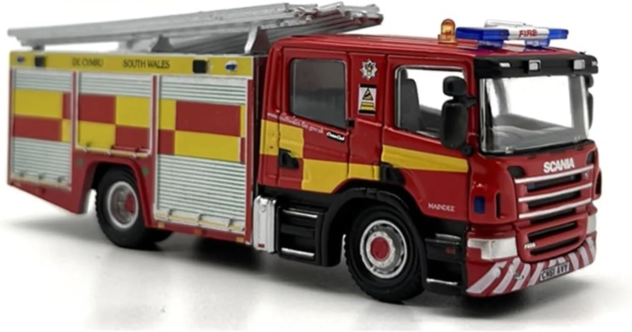 Metal Die Cast Toy Cars 1:76 for CP28 Pump and Ladder Fire Engine Truck Car Model Alloy Simulation Static Display for Home Or Office Décor