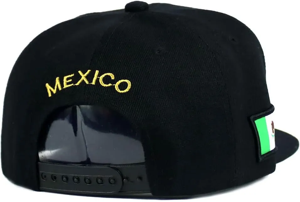 Mexican Hat Mexico Eagle Federal Logo Embroidery Snapback Flat Bill Baseball Cap